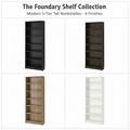 The Foundry Shelf Modern 5 Tier Tall Bookshelf With Industrial Edge And Precision Storage