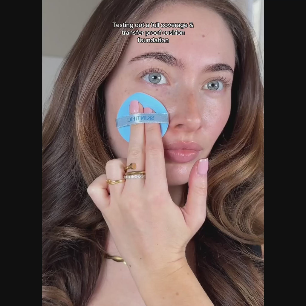 Skintific Cover All Perfect Matte Cushion Foundation High Coverage Oil Control 24 Hour Matte Finish