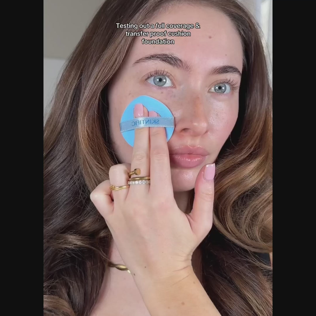 Skintific Cover All Perfect Matte Cushion Foundation High Coverage Oil Control 24 Hour Matte Finish